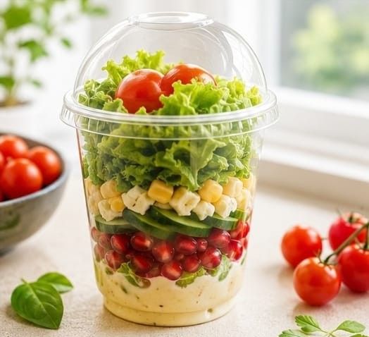 Fresh Mini Nutri Salad glasses made daily by Salad Avenues, Pune