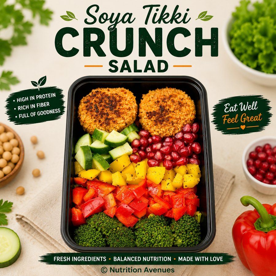 Soya Tikki Crunch Salad